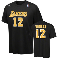 Dwight Howard Youth adidas Black Name and Number # 12 Los Angeles Lakers T-Shirt