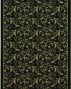 Couristan Everest 2863/6214 Royal Scroll Area Rug - Ebony