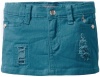 Baby Phat - Kids Baby-Girls Infant Twill Rip and Repair Skirt, Peacock, 24