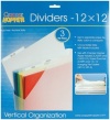 Advantus Cropper Hopper Dividers 3-Pack, Frost, 12-Inch-by-12-Inch