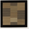 Couristan 0766/0601 Everest Hamptons/Multi Stripe-Black 7-Feet 10-Inch Square Rug