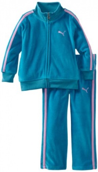 Puma - Kids Girls 2-6X Toddler Velour Set, Carribean Sea, 3T