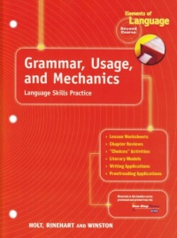 Holt Elements of Language: Grammar, Usage and Mechanics Language Skills Practice Grade 8 (Elements of Language, Second Course)