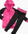 Big, bold colorblocking and raglan sleeves on this hoodie from Puma give her a cozy look that boosts her casual cute.