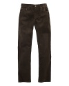 A slim-fitting corduroy pant is perfect for a back-to-school modern look.