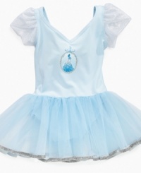 Let her dance. The fun mesh tutu on this leotard from Disney makes it a style she'll love to twirl in.