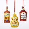 SET OF 3 ASSORTED BARBEQUE CONDIMENT ORNAMENTS