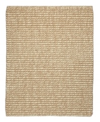 Strong jute fibers are interwoven with thick wool, forming impeccable texture and resilient construction in the stylish Zatar flatweave area rug. Through precise handmade craftsmanship, this unique home accent is made specially for the modern home.