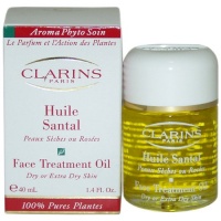 Clarins Santal Face Treatment Oil for Dry or Extra Dry Skin, 1.4 Ounce