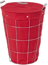 CreativeWare Simply Storage Hamper with Liner, Red