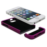 GreatShield iSlide Dock-Friendly Slim-Fit PolyCarbonate Hard Case for Apple iPhone 5 (Purple)