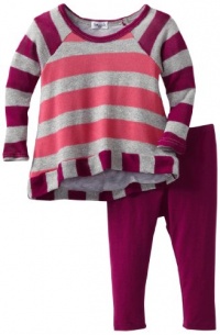 Splendid Littles Baby-girls Newborn Platinum Stripe Tunic Set, Pink/Purple, 12-18 Months