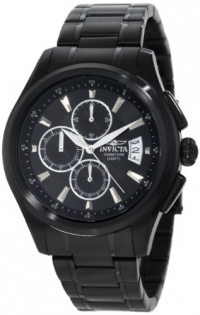 Invicta Men's 1486 Specialty Collection Chronograph Black Dial Black Ion-Plated Stainless Steel Watch