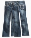 Sweet for her feet. These bootcut jeans from Revolution set off her fashionable footwear choices.