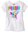 Puma - Kids Girls 2-6X Lit Rainbow Tee, White, 6