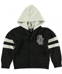 Sean John SJ U. Hooded Cardigan (Sizes 2T - 4T) - black, 2t