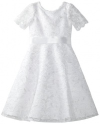 Us Angels Girls 7-16 The Duchess Dress, White, 14