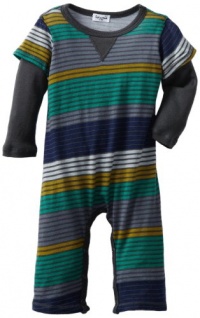 Splendid Littles Baby-Boys Newborn Camden Stripe Playsuit, Military, 3-6 Months