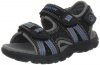 Geox Cstrada9 Sandal (Toddler/Little Kid/Big Kid),Black/Sky,36 EU/4 M US Big Kid