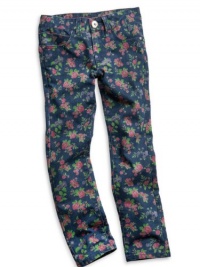 GUESS Kids Girls Big Girl Daredevil Skinny Floral Jeans, PRINT (7)