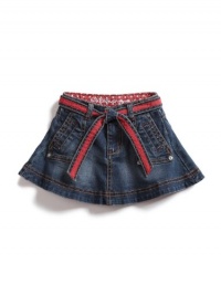 GUESS Kids Girls Denim Skirt, MEDIUM STONE (5)