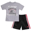 New Balance Infant Boys 2 Piece Athletic Grey T-shirt Mesh Basketball Shorts