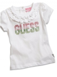 GUESS Kids Girls GUESS Kids Girls Logo Tee (12 - 24m), WHITE (18M)