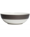 Inspired by her acclaimed runway collection, Vera Wang's Devotion serving bowl combines luxe Wedgwood porcelain and a grooved platinum edge for a table that's effortlessly chic.