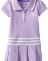 adidas Baby-Girls Infant Pretty Pleats Polo Dress, Orchid Bloom, 24 Months