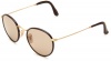 Ray-Ban 0RB3475Q 0RB3475Q Round Sunglasses,Matte Gold Brown Leather Frame/Brown Lens,50 mm