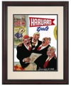 A Crimson quartet drowns out the sound of the Bulldogs' howl in this comical cover art from the 1948 Harvard-Yale football program. Brilliant, restored colors and a cherry-finished frame make it a must for memorabilia collectors as well as Harvard alums.