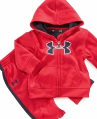 Playtime or nap time, this Under Armour hoodie and pants set will keep his comfy and cute.