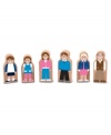 The six wooden people in this set love to learn and play in Whittle World! Add them to any Whittle World play set, or use them on their own as whimsical manipulatives and inspiring play pieces. Each one is made of solid wood and printed with bright, cheerful features.