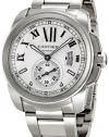 Cartier Men's W7100015 Calibre de Cartier Silver Opaline Dial Watch