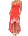 Women's Gypsy 05 Haley Hi-Low Ruffle Maxi Dress in Red Size XS