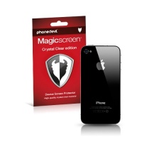 MediaDevil Magicscreen BACK (REAR) screen protector: Crystal Clear (Invisible) edition - For Apple iPhone 4 / 4G (AT&T/Verizon/Sprint) and 4S / 4GS (2 x BACK protectors only)