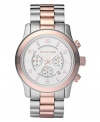 A striking Runway collection watch from Michael Kors with rose-gold hues for added style.