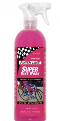 Finish Line Super Bike Wash Bicycle Cleaner, 1 Liter (33.8-Ounce) Spray Bottle