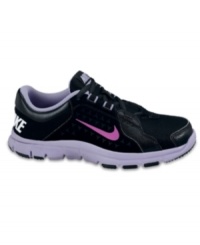 She'll hit the ground running with this lightweight and flexible everyday sneaker by Nike.