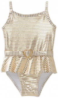 Penelope Mack Baby-girls Infant One Piece 24K Gold Swimsuit, Gold, 18 Months