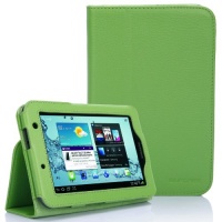 Samsung Galaxy Tab 2 7.0 GT-P3113 Slim Fit Leather Case (Green) with Stand by Supcase -Color Options: Black, Green, Purple, Light Blue, Deep Pink, Sapphire Blue, Deep Blue, Red, Pink, Yellow, White