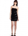 Just For Wraps Juniors Strapless Mini Dress with Sequins