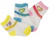 Layette/Newborn Girls Sweet Hearts Crew Socks - 3 Pair - Sweet & Soft 0-6M