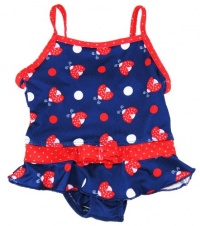 Pink Platinum Toddler Girls 2-4T Navy Blue Ladybugs UV Ptotection Swim Suit 1 Pc