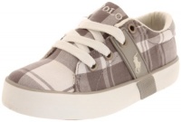 Polo by Ralph Lauren Gilbert Lace-Up Sneaker (Toddler/Little Kid/Big Kid),Grey Aluminum Plaid,4.5 M US Big Kid