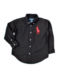 Polo Ralph Lauren Boys Big Pony Blake Oxford, Black, 2/2T