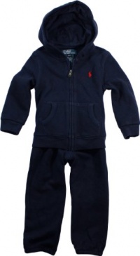 Polo Ralph Lauren Infant Boy's 2 Piece Hoodie Set (18 Month, French Navy)