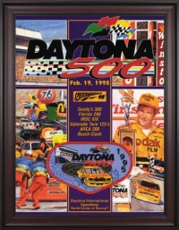 NASCAR Framed 36 x 48 Daytona 500 Program Print Race Year: 37th Annual - 1995