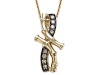 Carlo Viani® Smokey Quartz Bamboo Pendant in 14k Yellow Gold Plated Silver