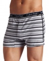 ck one Men's Slim Fit Fashion Boxer, Jake Stripe Black, Medium